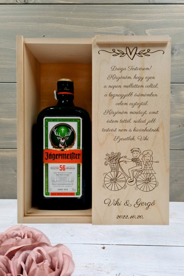 Bolondos Tesók Testvér köszöntő italos ajándék díszdoboz