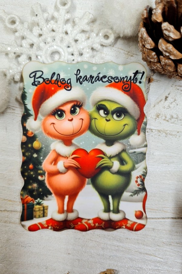 Grincs karácsony hűtőmágnes