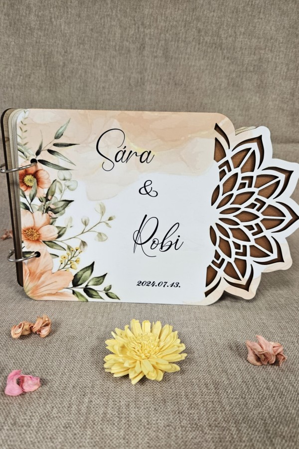 Mezei virágok esküvői vendég és fotókönyv