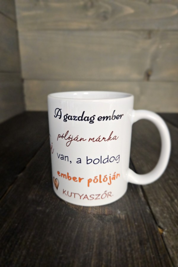 Cuki tacskó lány mintás bögre