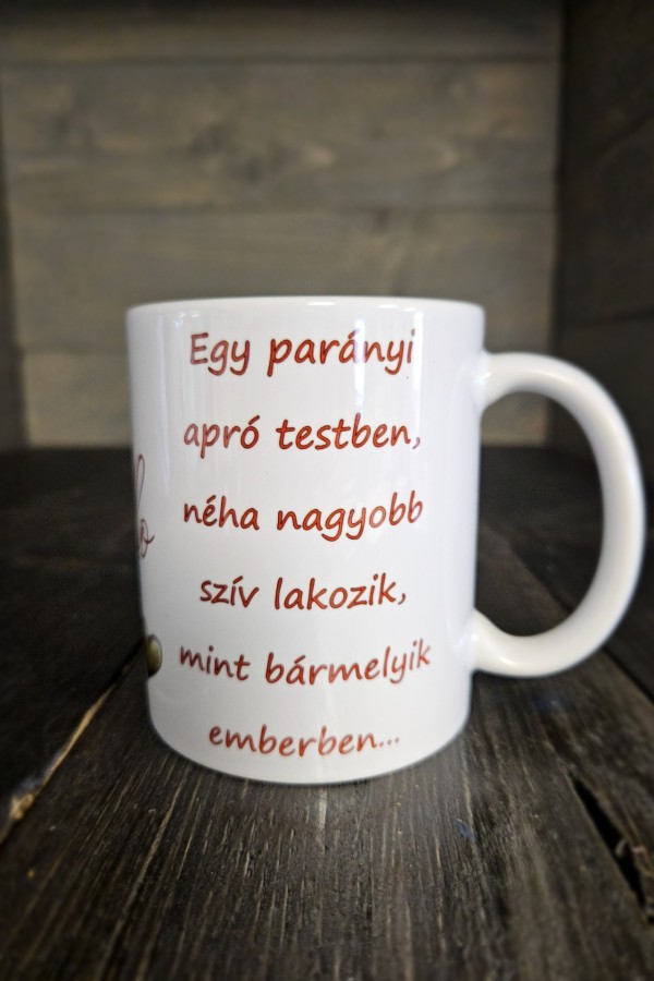 Cuki tacskó fiú mintás bögre 