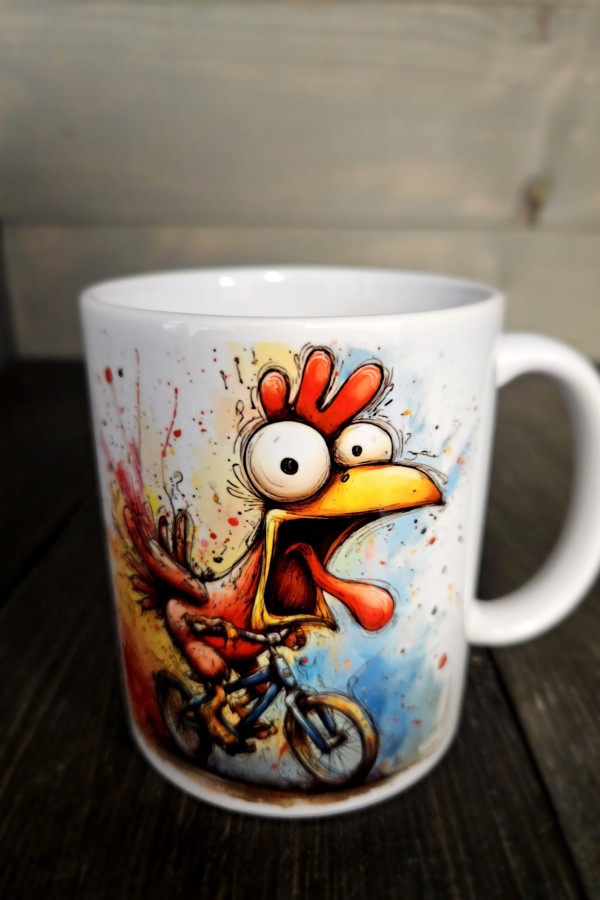 Vicces kakas bögre bicikliseknek