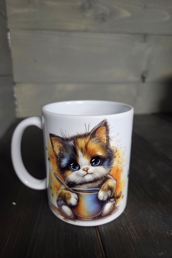 Egyedi névre szóló cicás bögre