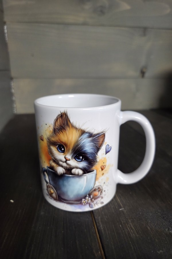 Egyedi névre szóló cicás bögre