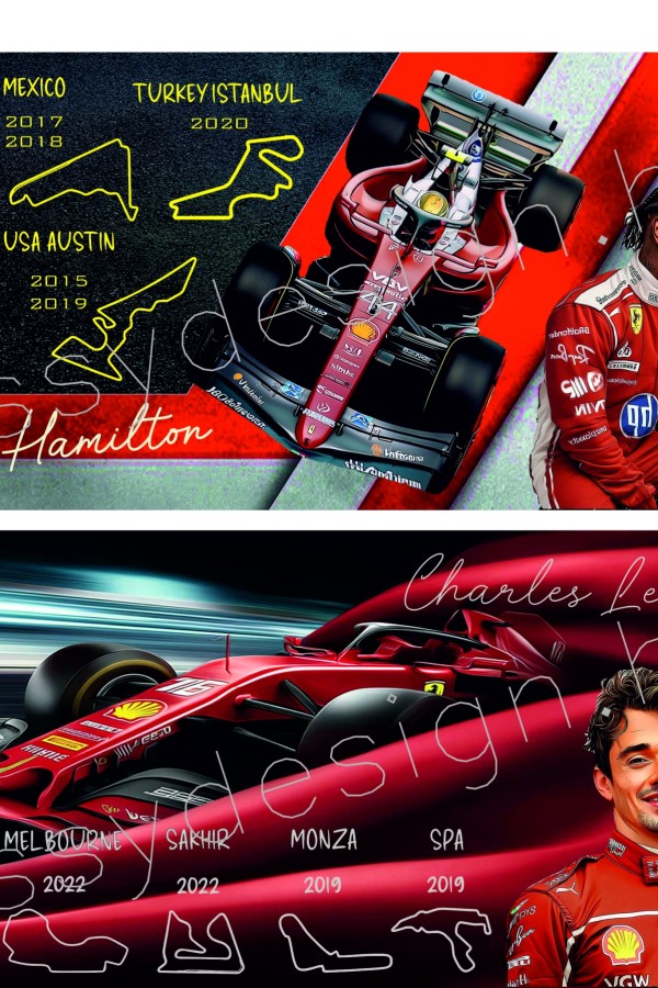 F1 Lewis Hamilton és Charles Leclerc ajándékcsomag rajongóknak