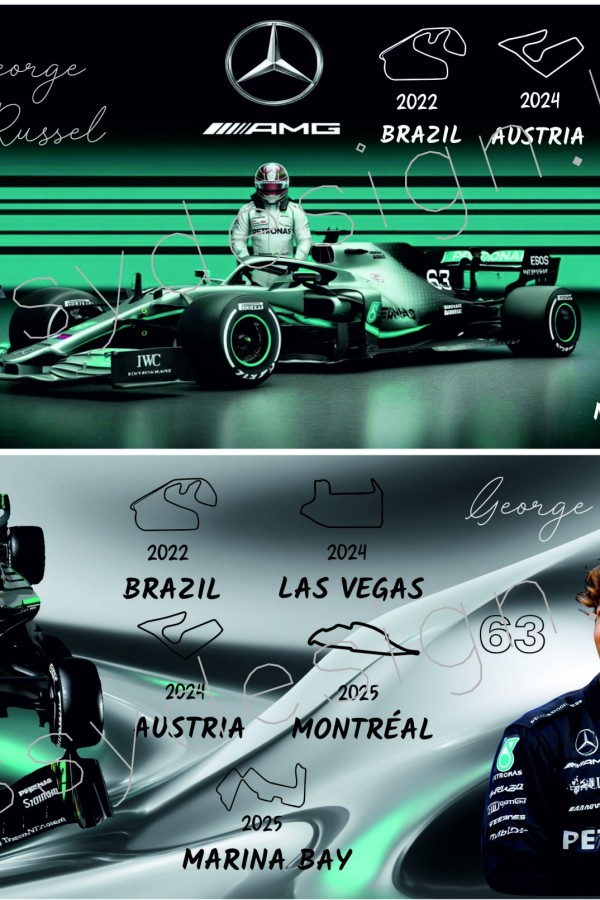 F1 George Russel ajándékcsomag rajongóknak 