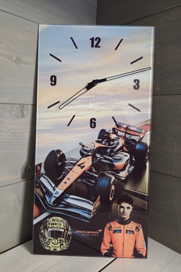 F1 Lando Norris üveg falióra 