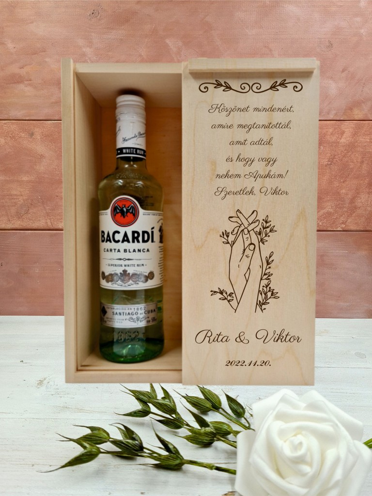 Bacardis doboz Örömapának 2