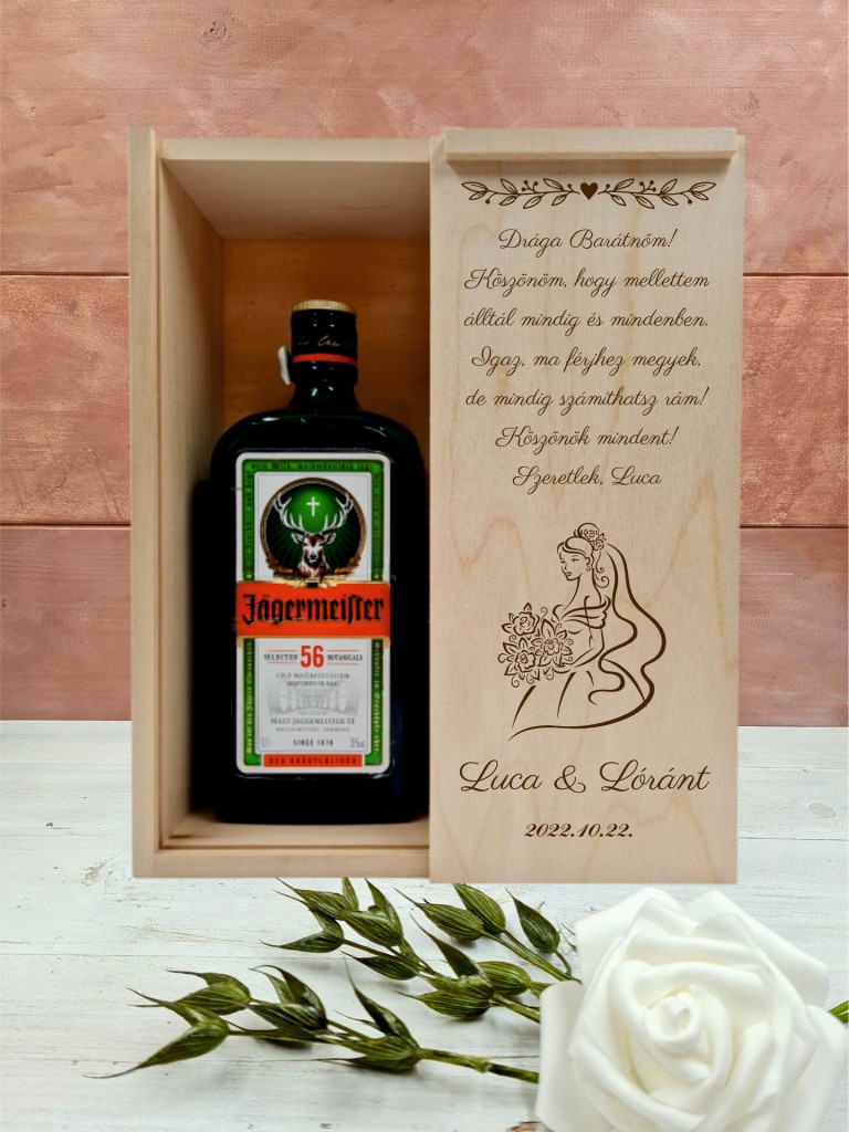  Menyasszony Barát köszöntő italos ajándék díszdoboz