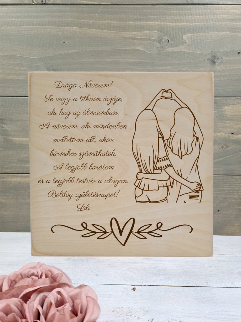 Szülinapi ajándék doboz lánytestvérnek