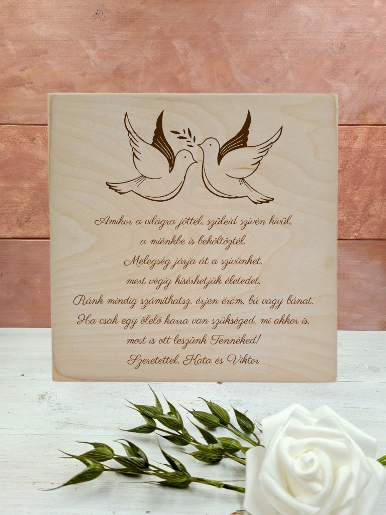 Galambok ajándék doboz keresztelőre