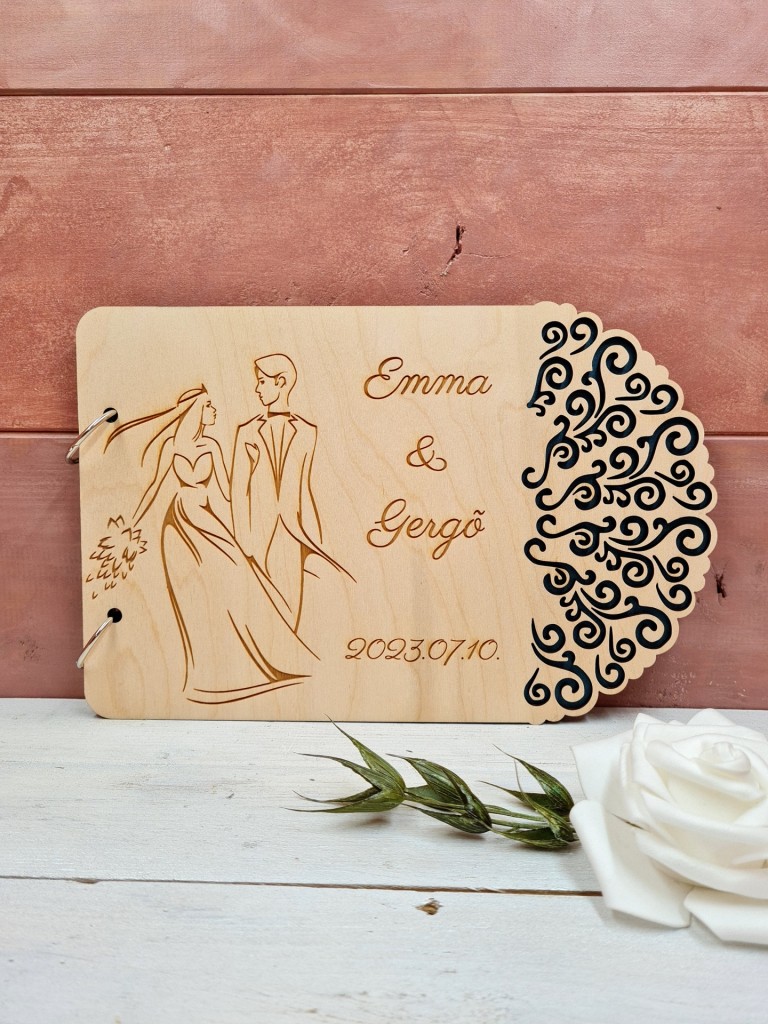 Szerelmes pillantás esküvői vendégkönyv