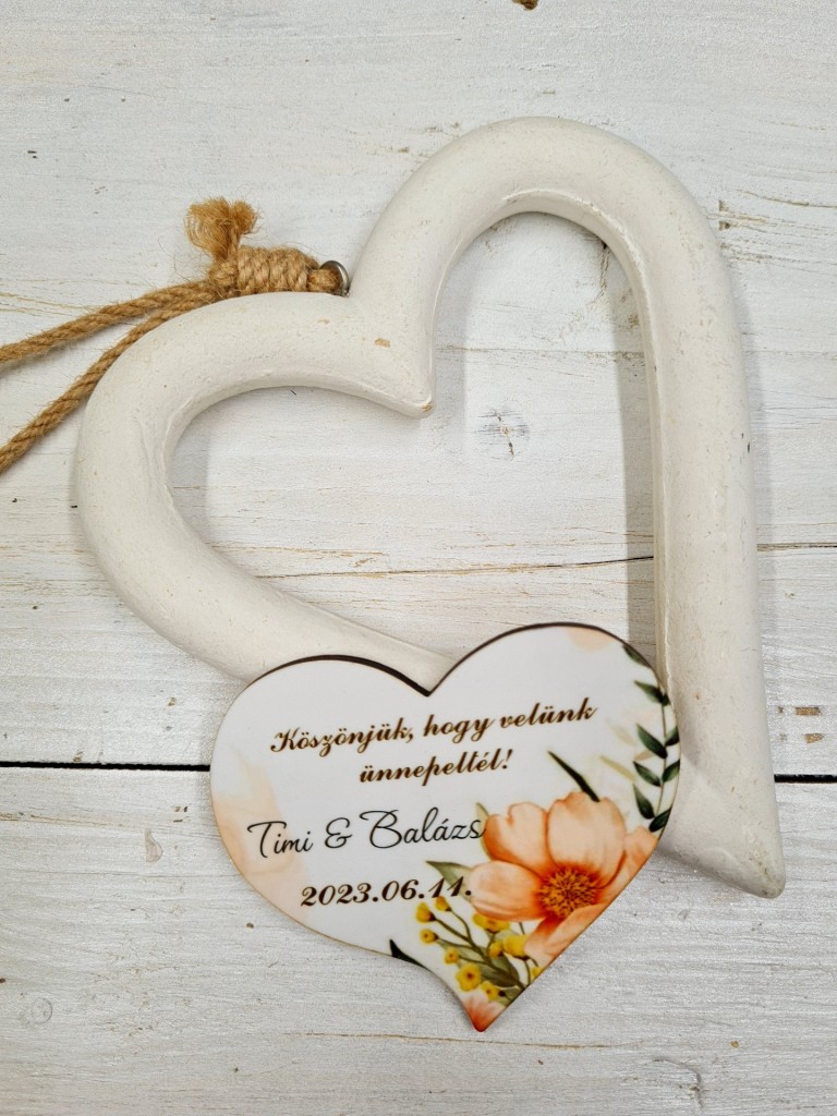 Mezei virágok köszönőajándék hűtőmágnes esküvőre