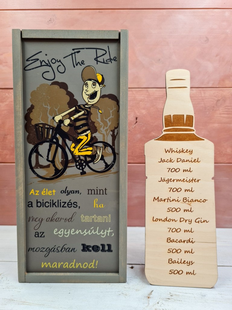 Enjoy the ride italos ajándék díszdoboz szülinapra