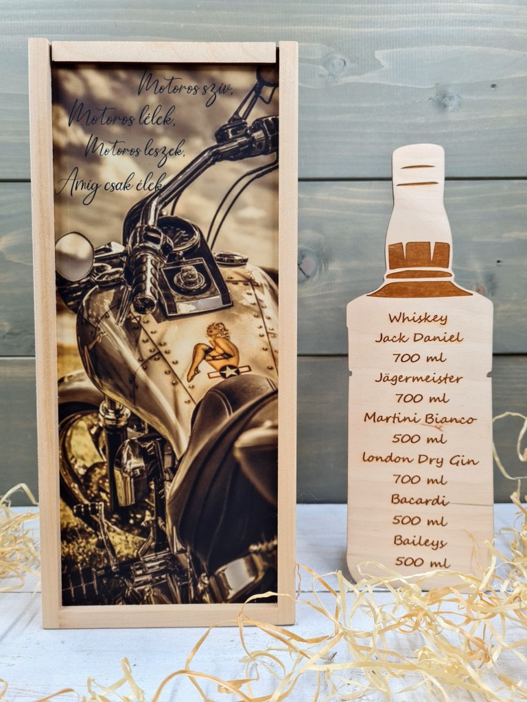 Motoros italos ajándék díszdoboz szülinapra