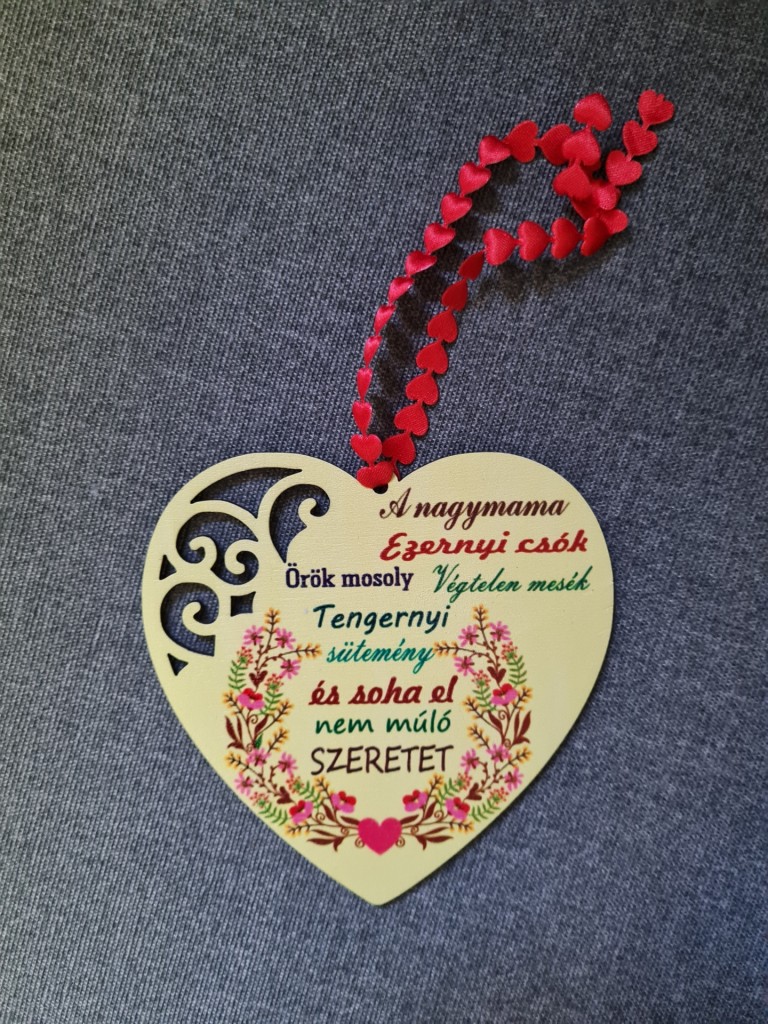 Nagymamáknak ajándék táblácska szülinapra