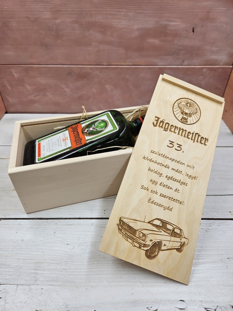 Szülinapos ajándék italos díszdoboz