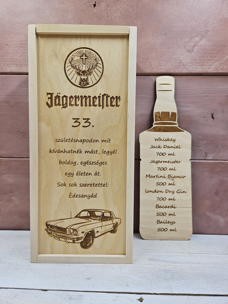 Szülinapos ajándék italos díszdoboz