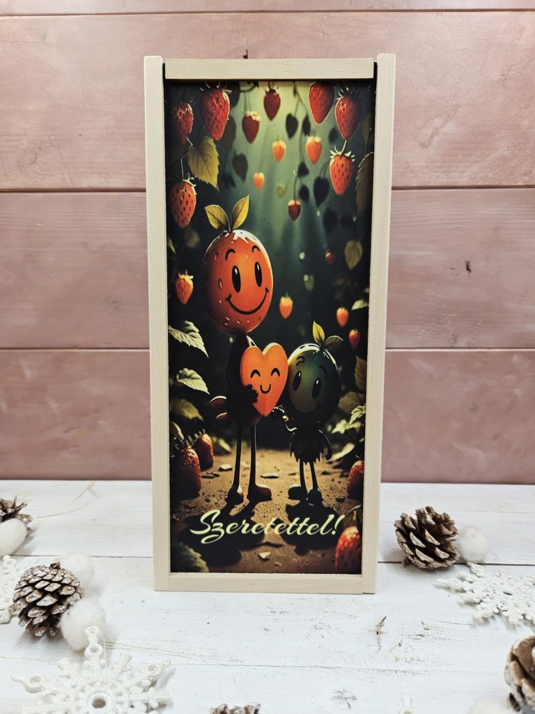 Anya és gyermeke italos ajándék díszdoboz