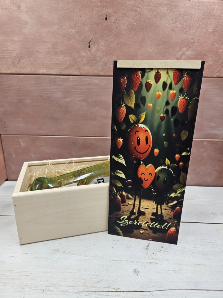 Anya és gyermeke italos ajándék díszdoboz