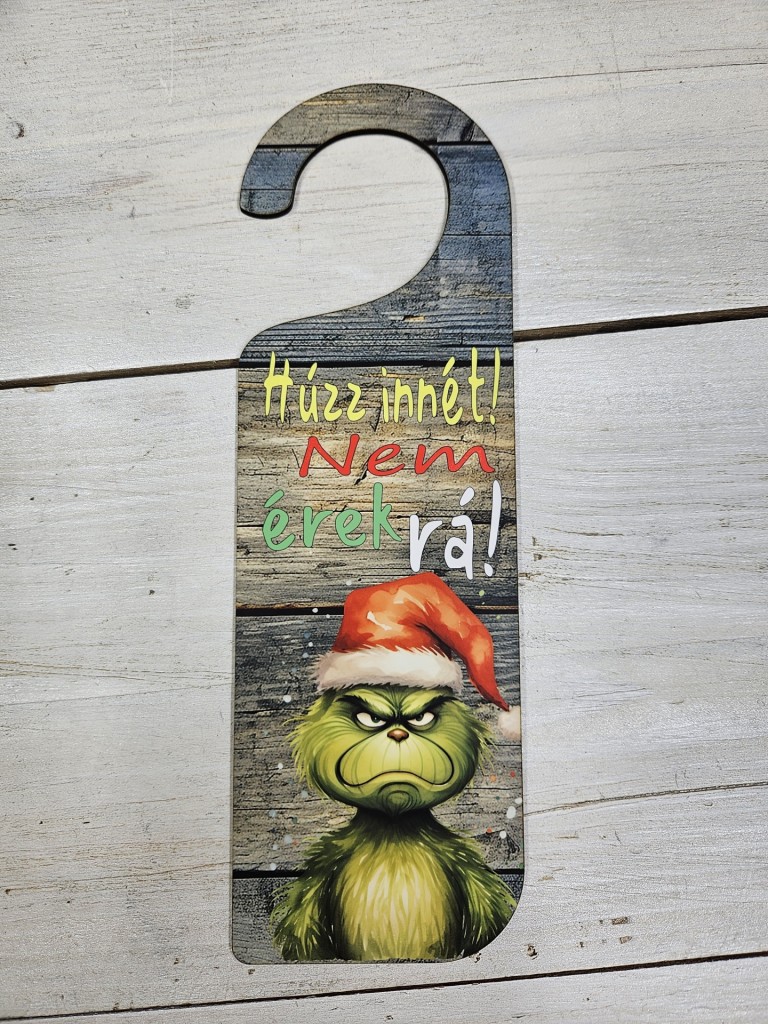 Huncut Grincs ajtókilincs tábla