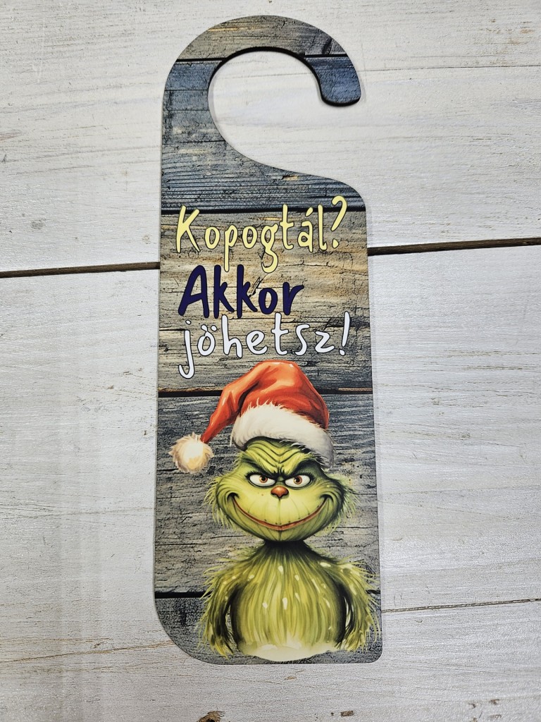 Huncut Grincs ajtókilincs tábla