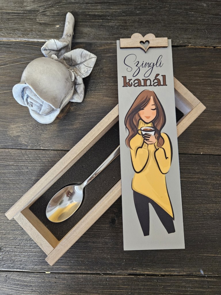 Szingli kanál ajándék készlet díszdobozban Szingliknek