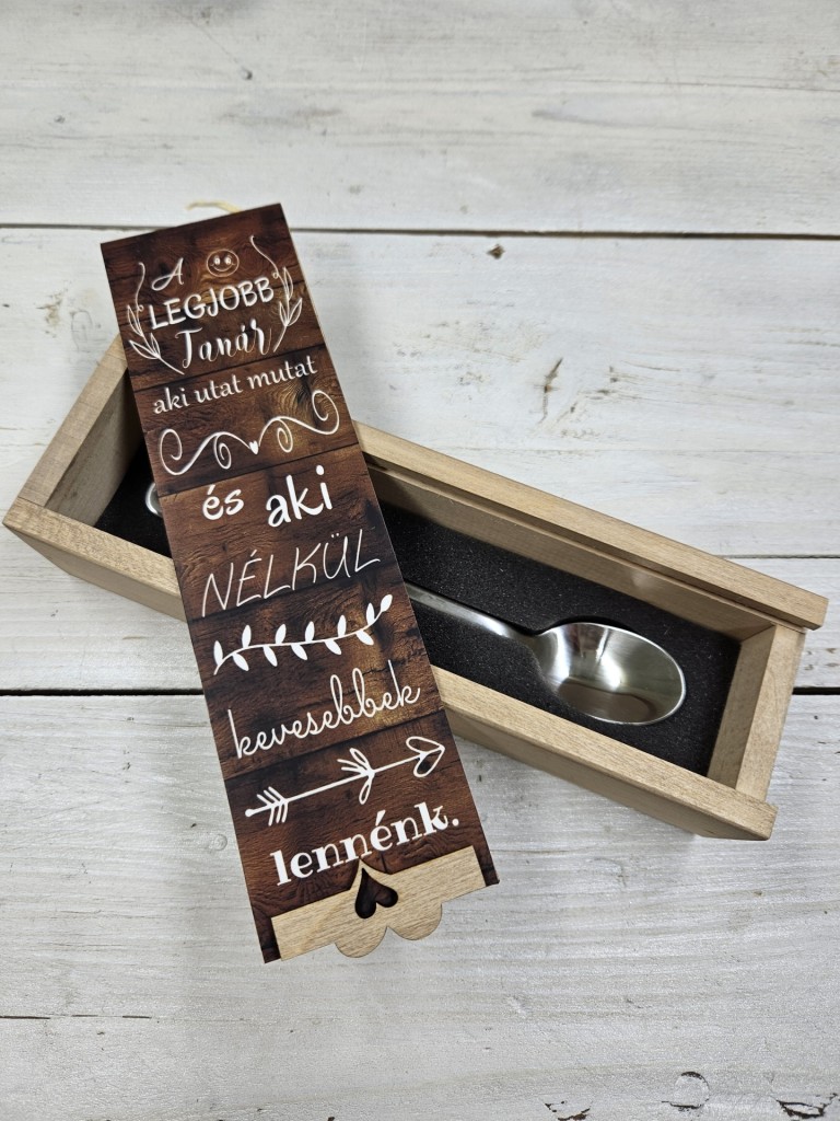 Gravírozott búcsú kanál készlet tanároknak ballagásra