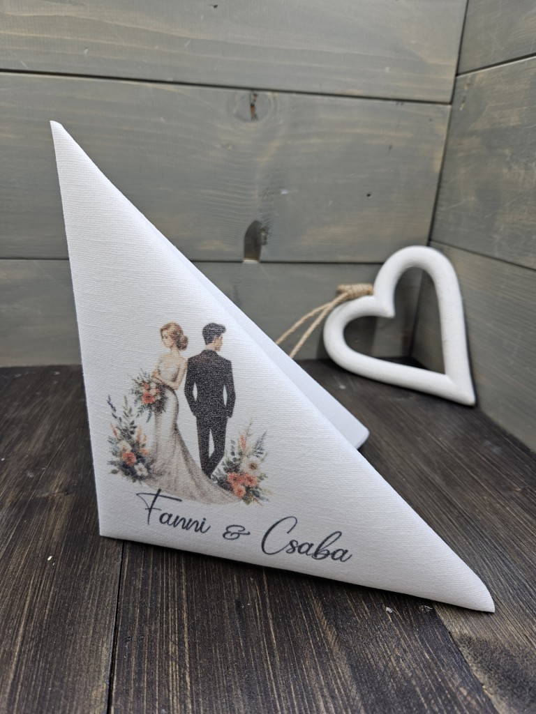 Virágözön esküvői szalvéta