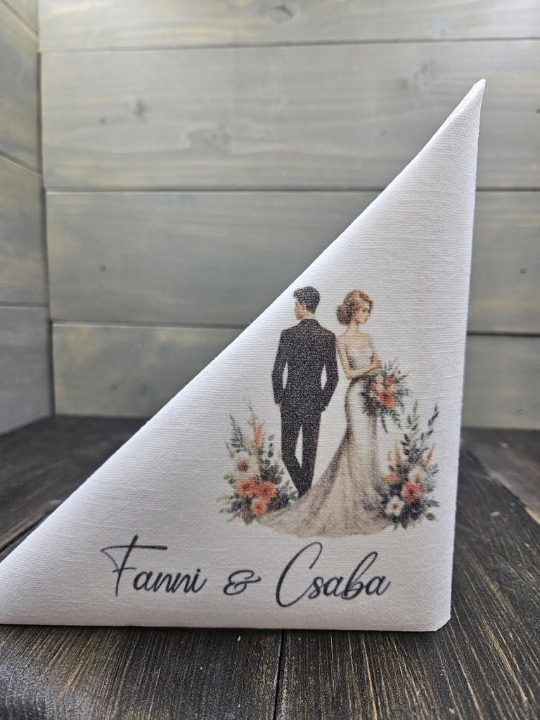 Virágözön esküvői szalvéta