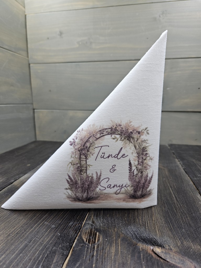 Virágkapu esküvői szalvéta