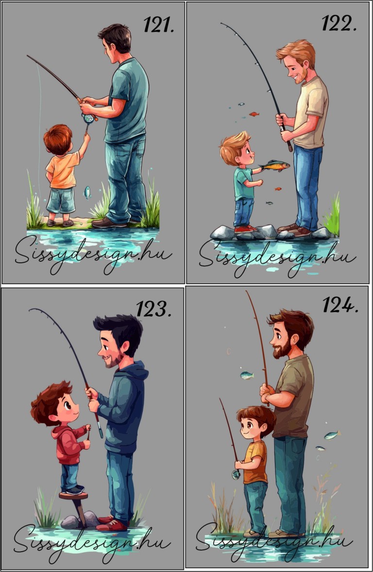 Közös horgászat Örömapa köszöntő italos doboz esküvőre