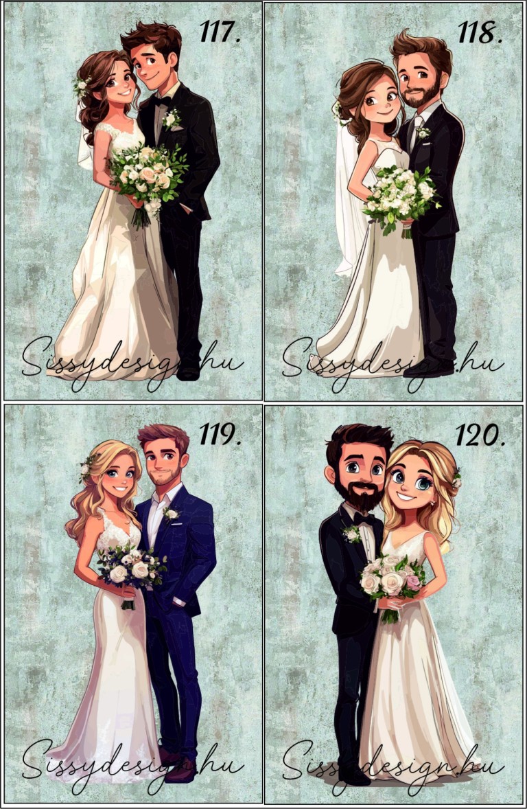 Ifjú pár színes szülőköszöntő italos doboz esküvőre