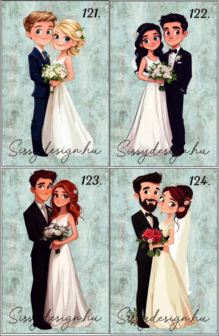 Ifjú pár színes szülőköszöntő italos doboz esküvőre