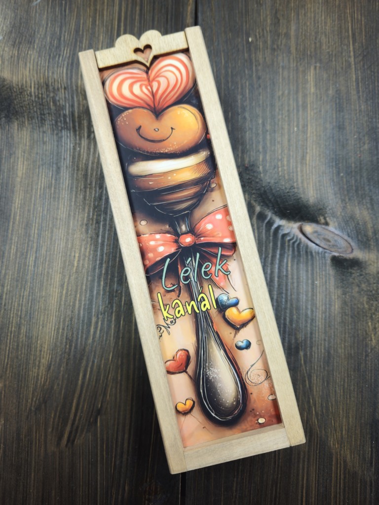 Lélek kanál gravírozott kiskanál készlet díszdobozban