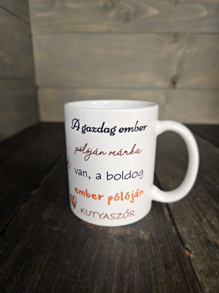 Cuki tacskó lány mintás bögre