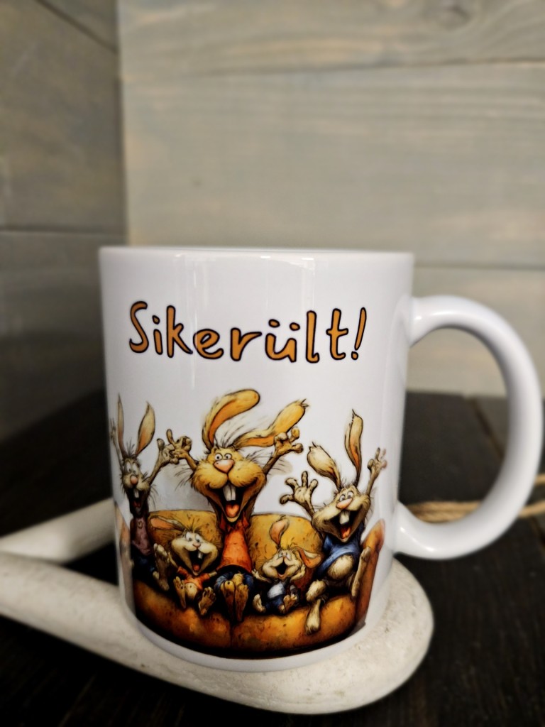 Motívációs nyuszis bögre