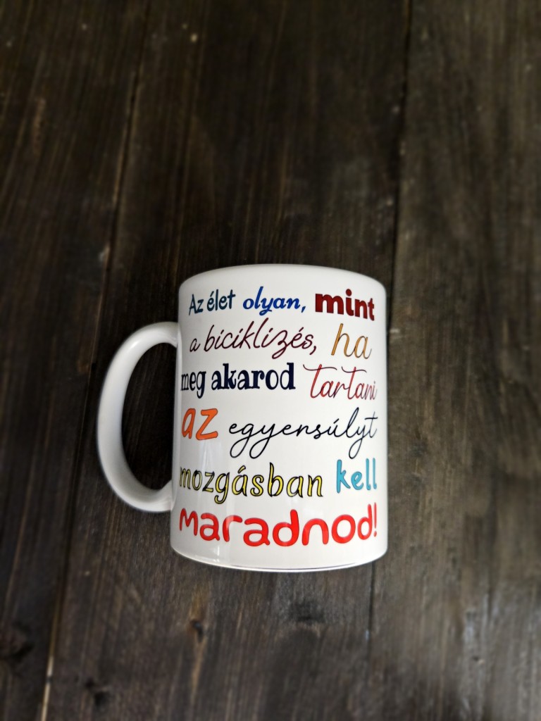 Vicces kakas bögre bicikliseknek