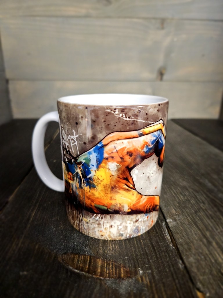 Graffiti szívet formázó kéz bögre