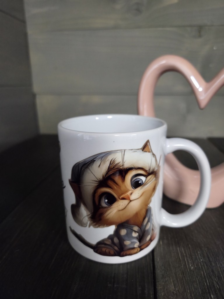 Cuki cica mintás karácsonyi bögre