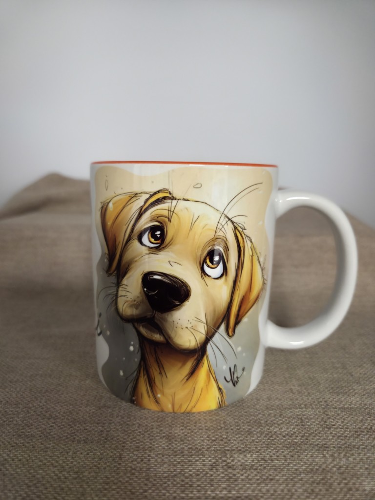 Labrador mintás bögre