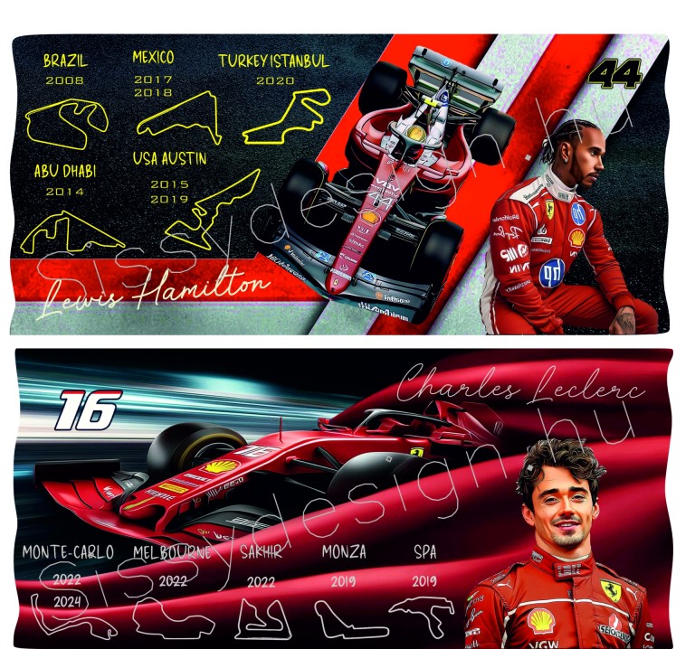 F1 Lewis Hamilton és Charles Leclerc ajándékcsomag rajongóknak