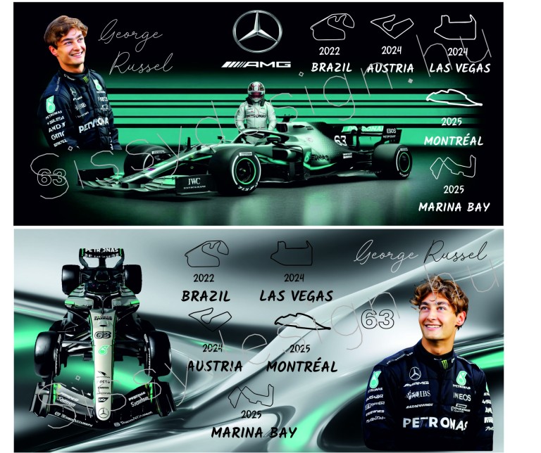 F1 George Russel ajándékcsomag rajongóknak 
