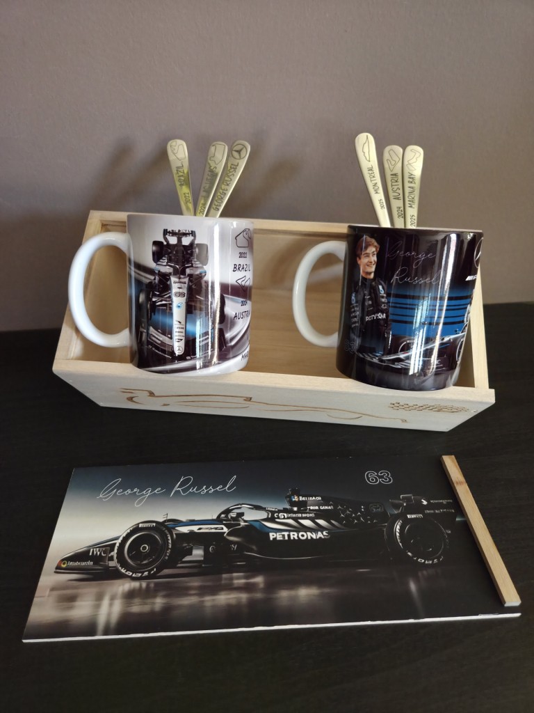 F1 George Russel ajándékcsomag rajongóknak 