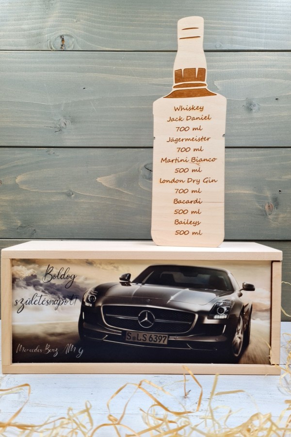 Mercedes italos ajándék díszdoboz szülinapra