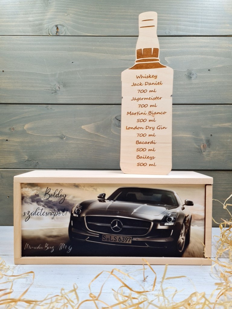 Mercedes italos ajándék díszdoboz szülinapra